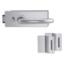 Vorschaubild Griffwerk PURISTO S -Edelstahl matt Ganzglastürbeschlagset -3-teiliger Bandsatz -mit Griff DESM ULMER GRIFF PROF -EM -smart2lock