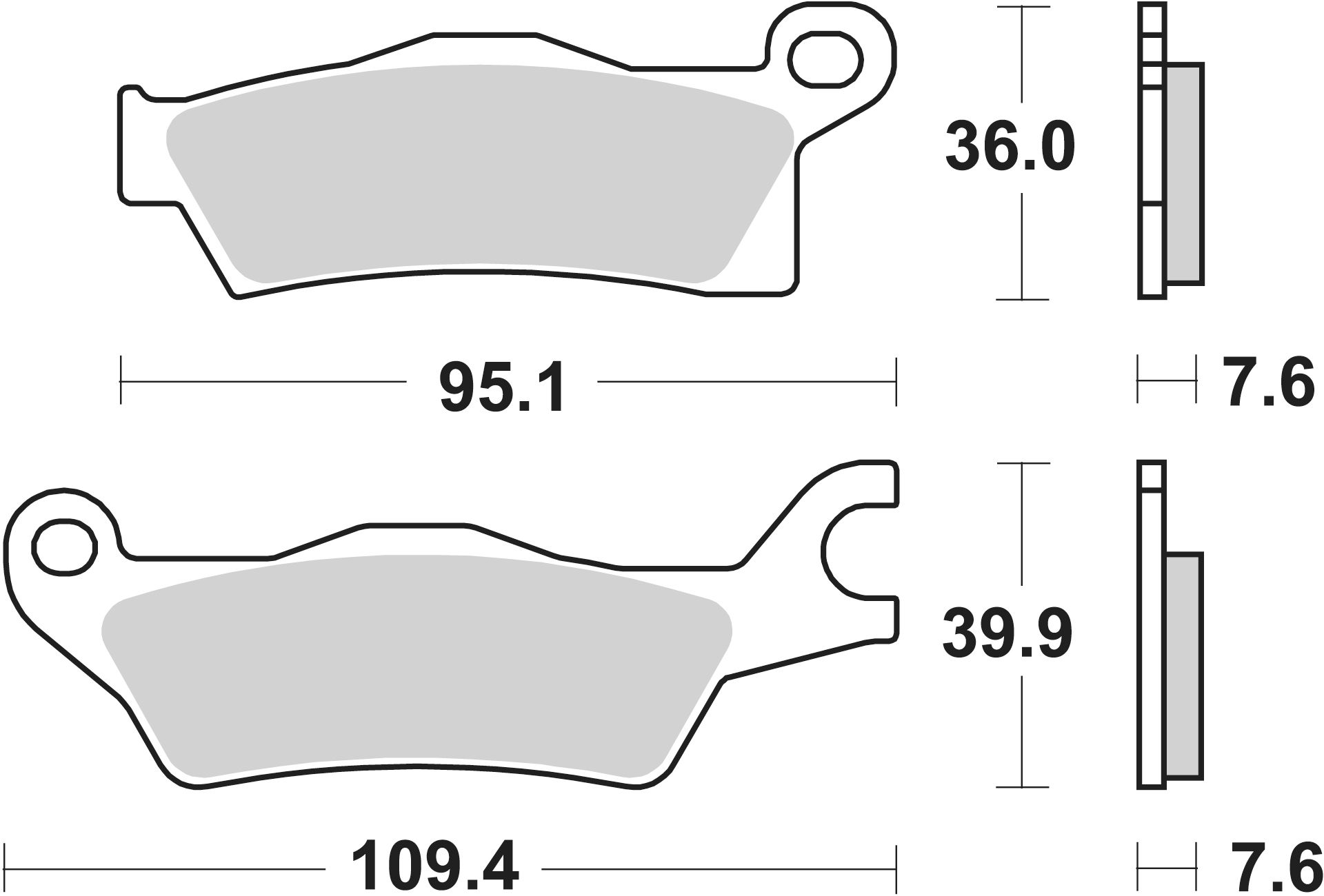 SBS Bremsbelag 911RSI Offroad Racing Sinter