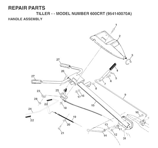 Husqvarna Motorhacken 600 CRT, 954140070A, 1999-04