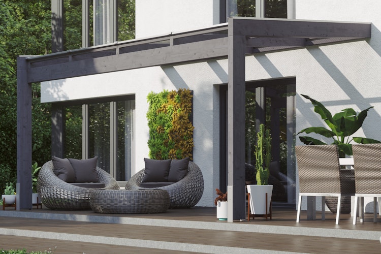 Skan Holz Terrassenüberdachung Novara Breite 557 cm