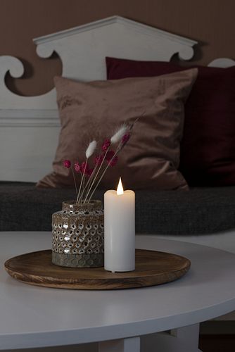 Konstsmide Weihnachtsbeleuchtung  LED Echtwachskerze weiß H 12,7cm