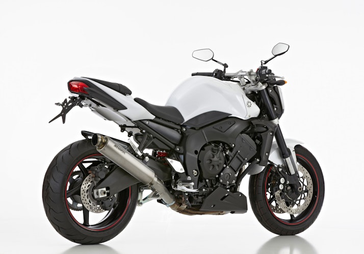 SHARK SLIP-ON Titan silber SRC 4 für YAMAHA FZ1,FZ1 Fazer EURO3  