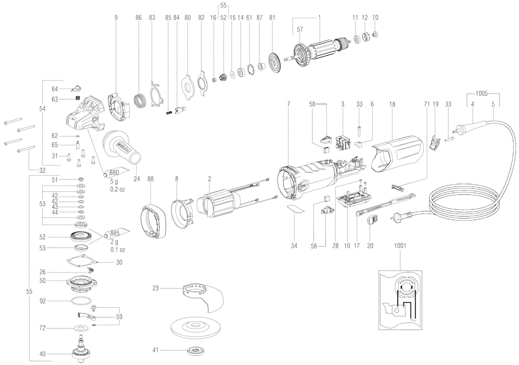 Explosionszeichnung Ersatzteile