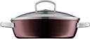 WMF Fusiontec Mineral Schmorpfanne mit Glasdeckel, 24 cm, Rose Quartz