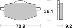 SBS Bremsbelag 575HF Street Ceramic
