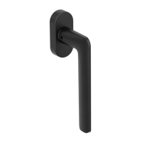 GRIFFWERK Fenstergriff REMOTE - Graphitschwarz Fensterolive -unverschließbar rechts Stiflänge 7x42mm