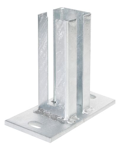Alberts® Pfostenträger zum Aufschrauben für Eckpfosten Doppelstabmatten 60 x 60 mm