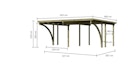 Vorschaubild Karibu Carport Doppelcarport Eco 1/2 - kesseldruckimprägniert