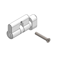 Griffwerk WC-Knaufzylinder -ALU EV1 PZ, f. Schlossseite EN-Norm -für Glasschlösser 26|21mm