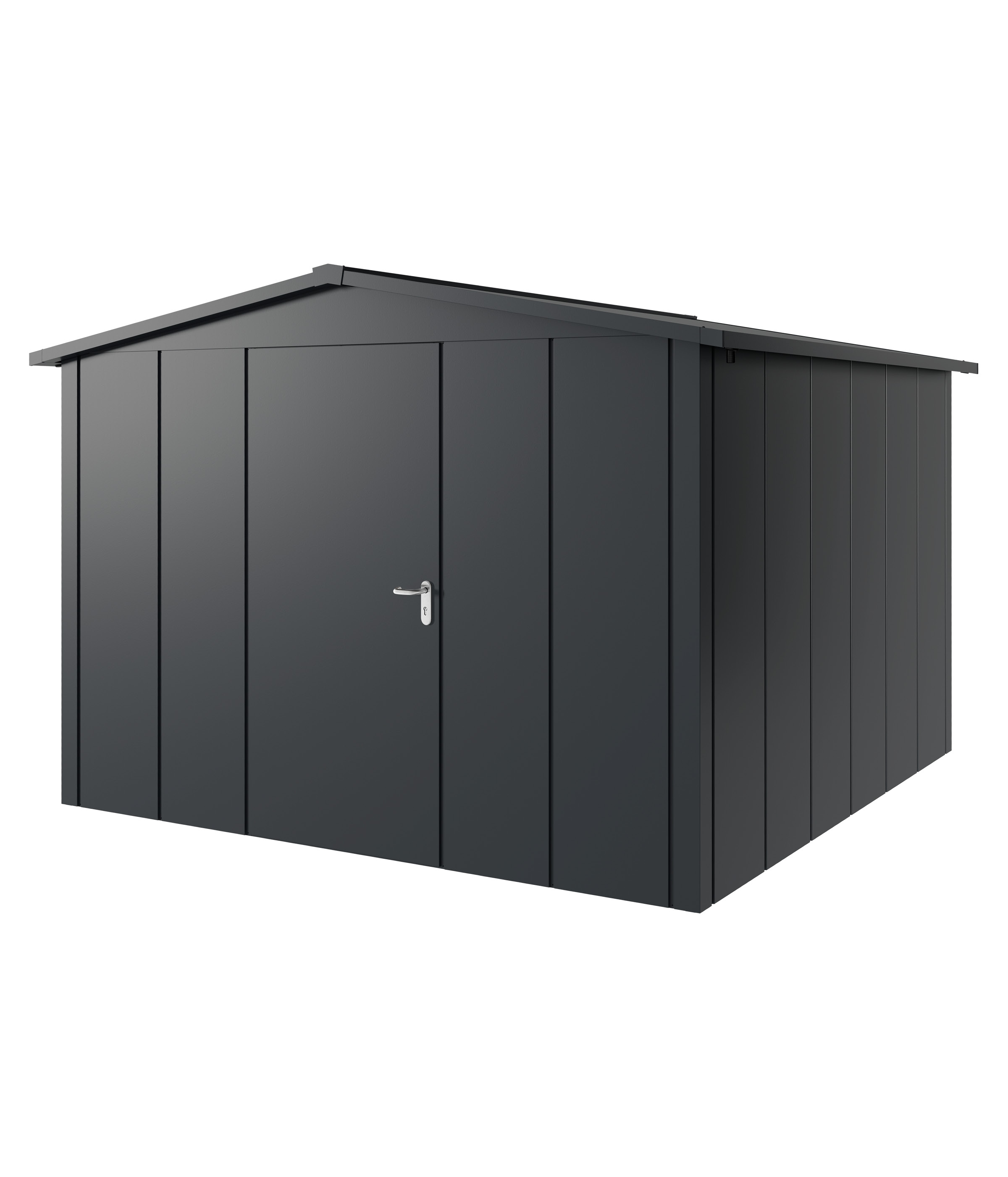 Thumbnail - Hörmann Metall-Gerätehaus Juno JSD mit Satteldach B 310 x T 310 cm (JSD 14) Motiv Design (mit breiten Lamellen) Einzeltü...