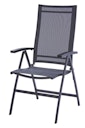 Vorschaubild Diamond Garden Hochlehner VALENCIA, Edelstahl Dunkelgrau / Sunproof Sling / Alu-Armlehnen