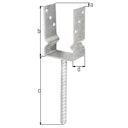 Vorschaubild Alberts® U-Pfostenträger Holzschutz 150x60x4mm Betonanker Riffelstahl für verschiedene Pfostenstärken