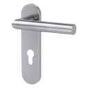 Vorschaubild Griffwerk LUCIA PROFESSIONAL Schraubtechnik FS -Edelstahl matt  Kurzschild-Garnitur -Schraubt. -PZ -Stift 9mm -TS 38-50mm