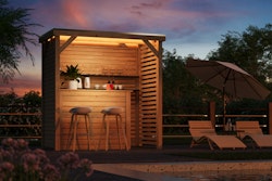 Karibu WM Pavillon inkl. Holzbar (231 x 124,5 cm - Größe S)