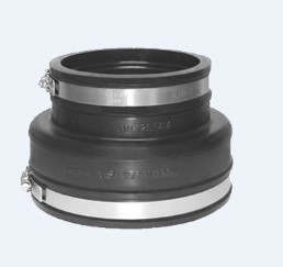 EPDM Reduziermuffe Ø 110 - 63 mm ninkl. V2A Schlauchschelle