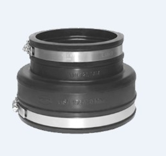 EPDM Reduziermuffe Ø 110 - 63 mm ninkl. V2A Schlauchschelle