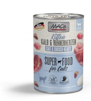 MAC's Cat Kitten 400g Dose Katzennassfutter 6 x 400 Gramm Kalb & Hühnerherzen