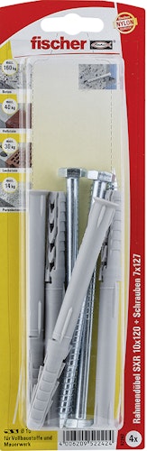 FISCHER Rahmendübel mit Schrauben SXR 10x120 SSK (4 St.)