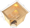 Vorschaubild Karibu Woodfeeling Sauna Antonia - 38 mm Massivholz Aktionssauna inkl. gratis Sauna-Zubehörset im Wert von 234,94 €