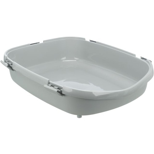 TRIXIE Katzentoilette Primo XXL Top, mit Haube, 56 × 47 × 71 cm, grau/weiß
