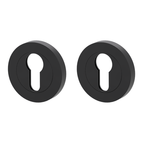 Griffwerk Rosettenpaar rund GK4 -Graphitschwarz Schraubtechnik -PZ