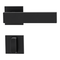 Griffwerk VAYA 200 CUBICO fast2fix Fast2Fix Rosetten eckig WC Graphitschwarz