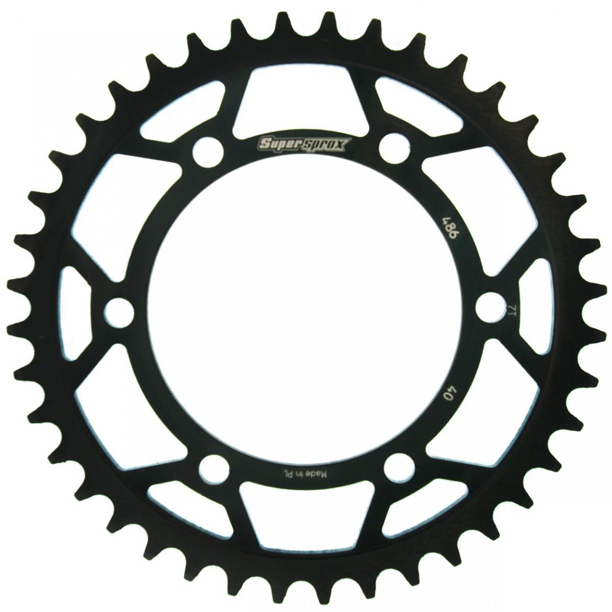 Supersprox Stahl-Kettenrad 520 40Z (Schwarz)