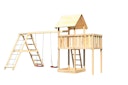 Vorschaubild Akubi Kinderspielturm Lotti inkl. Doppelschaukelklettergerüst und Anbauplattform