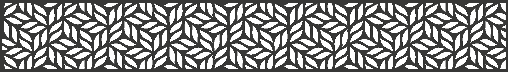 GroJa Designeinsatz Leafs - Aluminium Anthrazit 180x30 cm