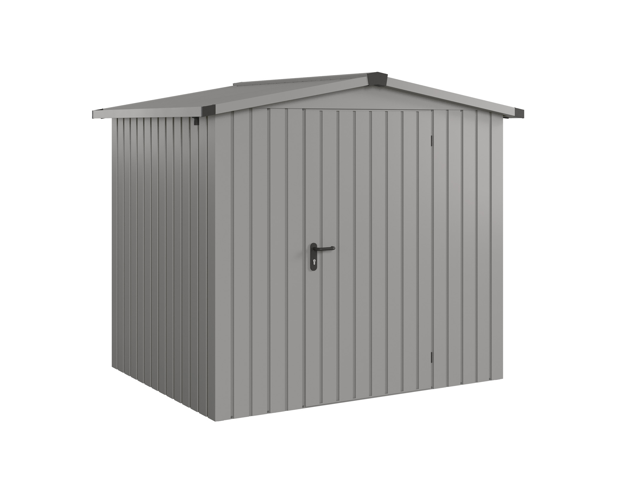 Thumbnail - Hörmann Metall-Gerätehaus EcoStar EuroLine mit Satteldach B 214 x T 166 cm (ESD 4), Motiv Modern (mit schmalen Lamellen)...