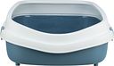 Vorschaubild TRIXIE Katzentoilette Primo XXL, mit Rand, 56 × 25 × 71 cm, blau/weiß