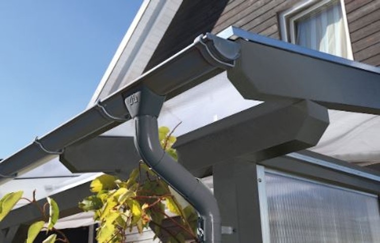 Skan Holz Metall Regenrinnen-Set für Flachdach-Carports