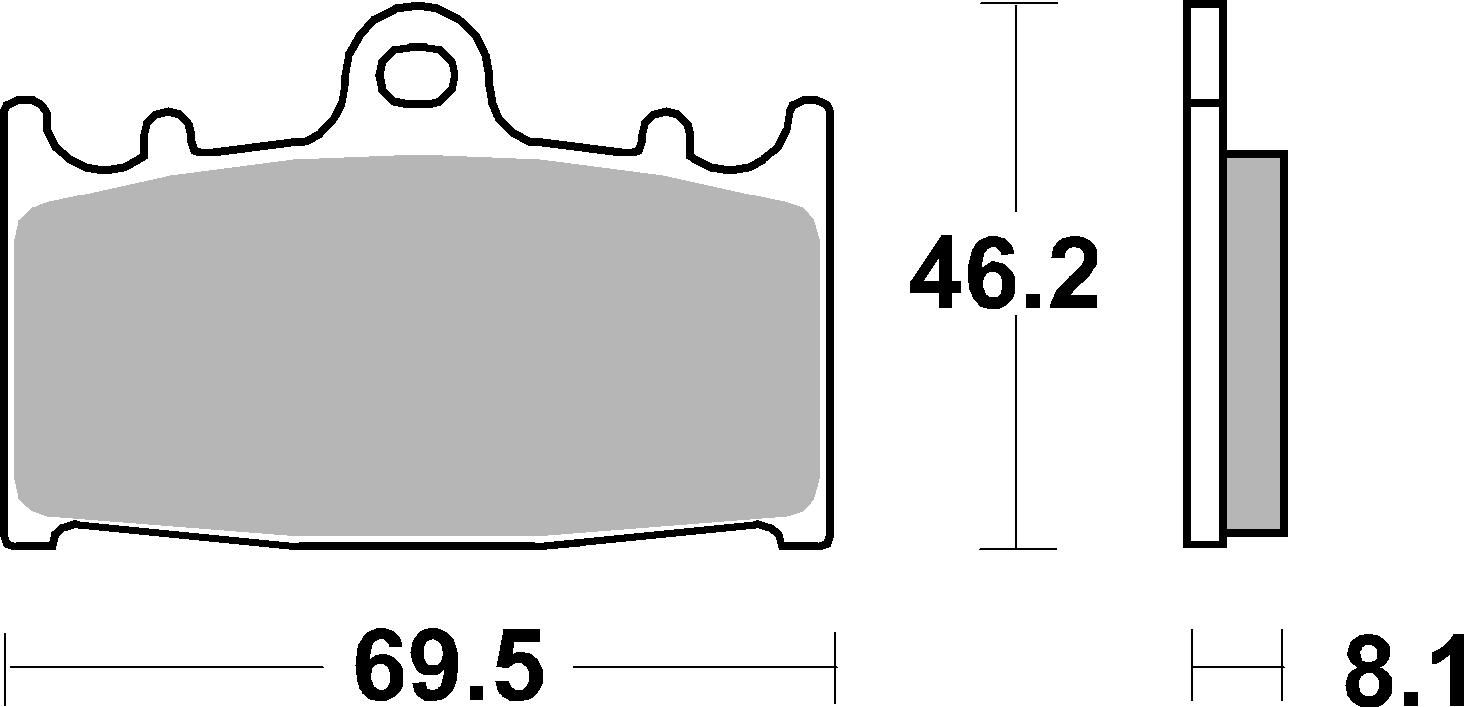 SBS Bremsbelag 631HS Street Sinter