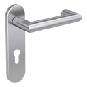 Vorschaubild Griffwerk LUCIA PROFESSIONAL Schraubtechnik FS Panik -Edelstahl matt  Kurzschild-Garnitur geteilter Vierkant 9mm -Schraubt. -PZ -TS 38-50mm