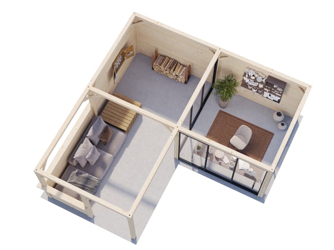 Palmako Pavillon Bianca 24,9 m² Set 210 Slide - 28 mm