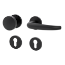 Vorschaubild Griffwerk Wechselgarnitur VAYA 194 ALDA fast2fix Fast2Fix GK3 Rosetten rund Knopf R2 Graphitschwarz R
