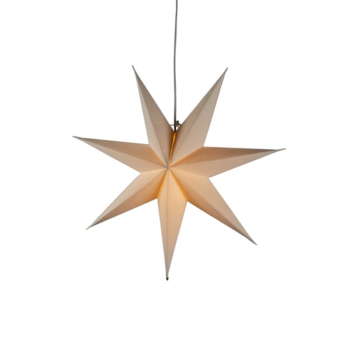 Konstsmide Weihnachtsbeleuchtung Weihnachtsstern Leinenoptik in weiß, 60 cm