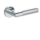 Griffwerk Türgriff smart2lock 2.0 LOREDANA Klipptechnik -Edelstahl poliert/matt Griffpaar mit Drückerrosetten