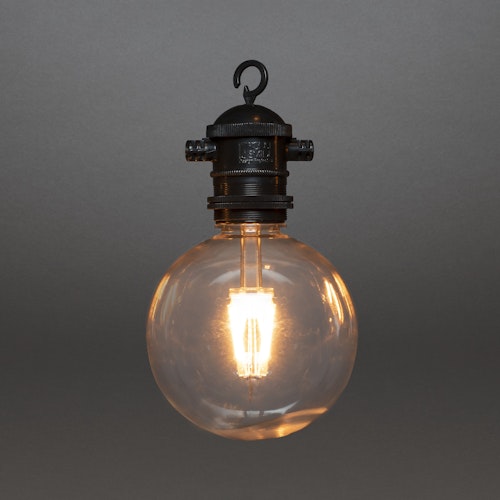 Konstsmide Weihnachtsbeleuchtung LED Globe Party Lichterketten mit 5 bernsteinfarbenen Dioden