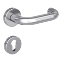 Vorschaubild Griffwerk ALESSIA Klipptechnik FS Panik -Edelstahl matt  Rosettengarnitur geteilter Vierkant 9mm -Klippt. -PZ -TS 38-50mm