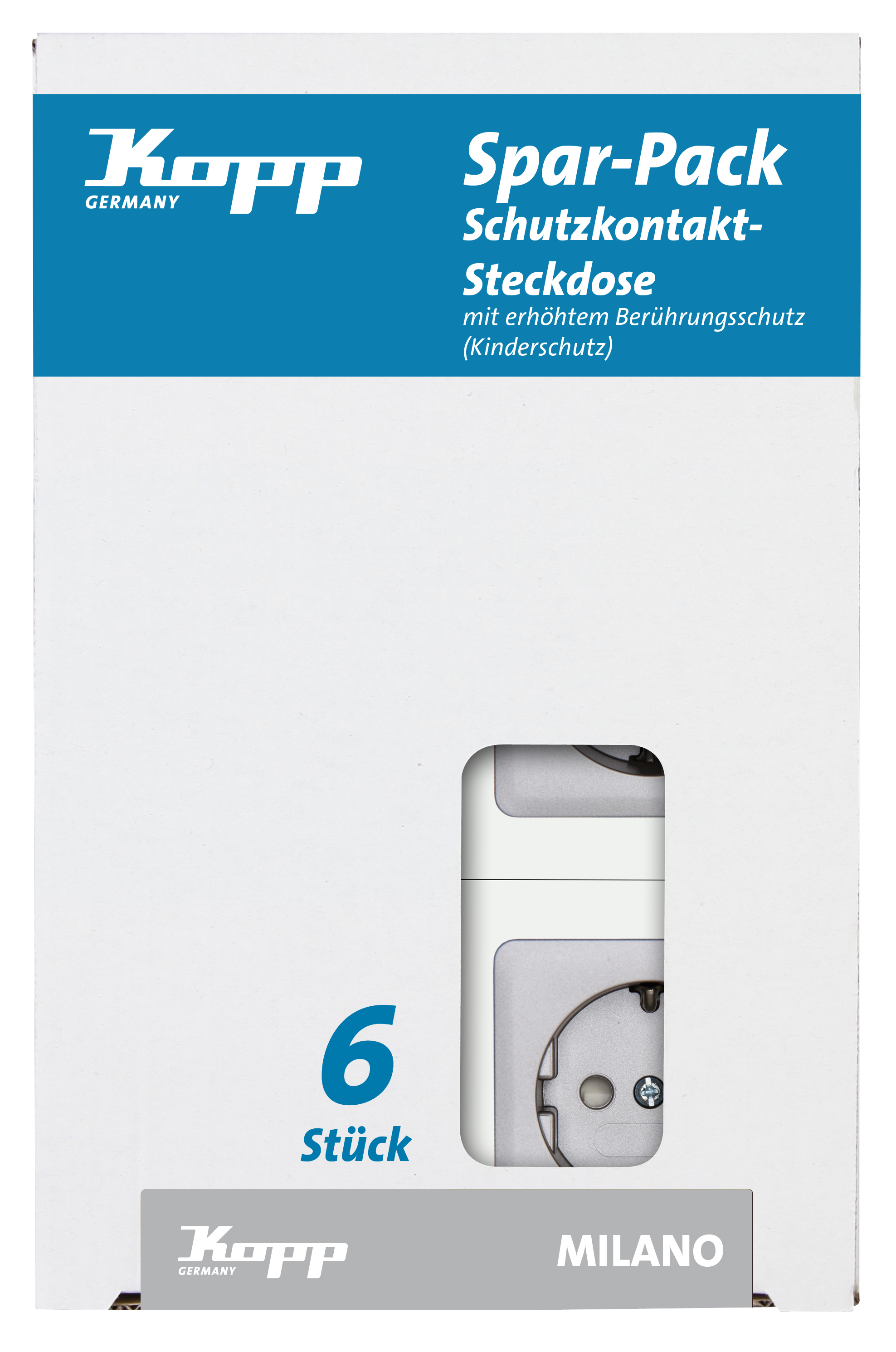 Kopp Steckdose edelstahl - 912120010