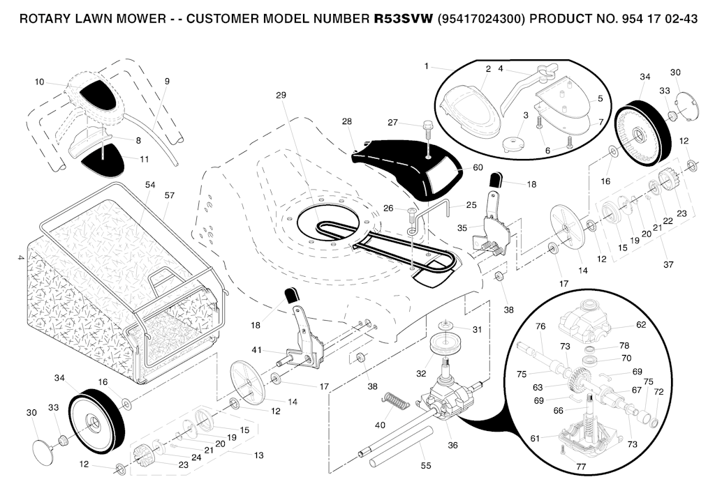 Explosionszeichnung Ersatzteile