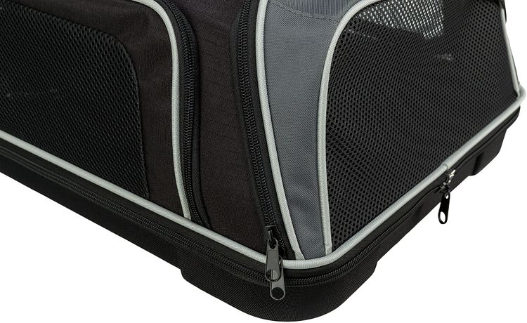 TRIXIE Airline Tasche Boarding, 55 × 23 × 40 cm, schwarz/grau