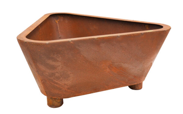 Badeko Metallsäule Bregenz inkl. Schale ,,Konstanz" in Edelrostoptik