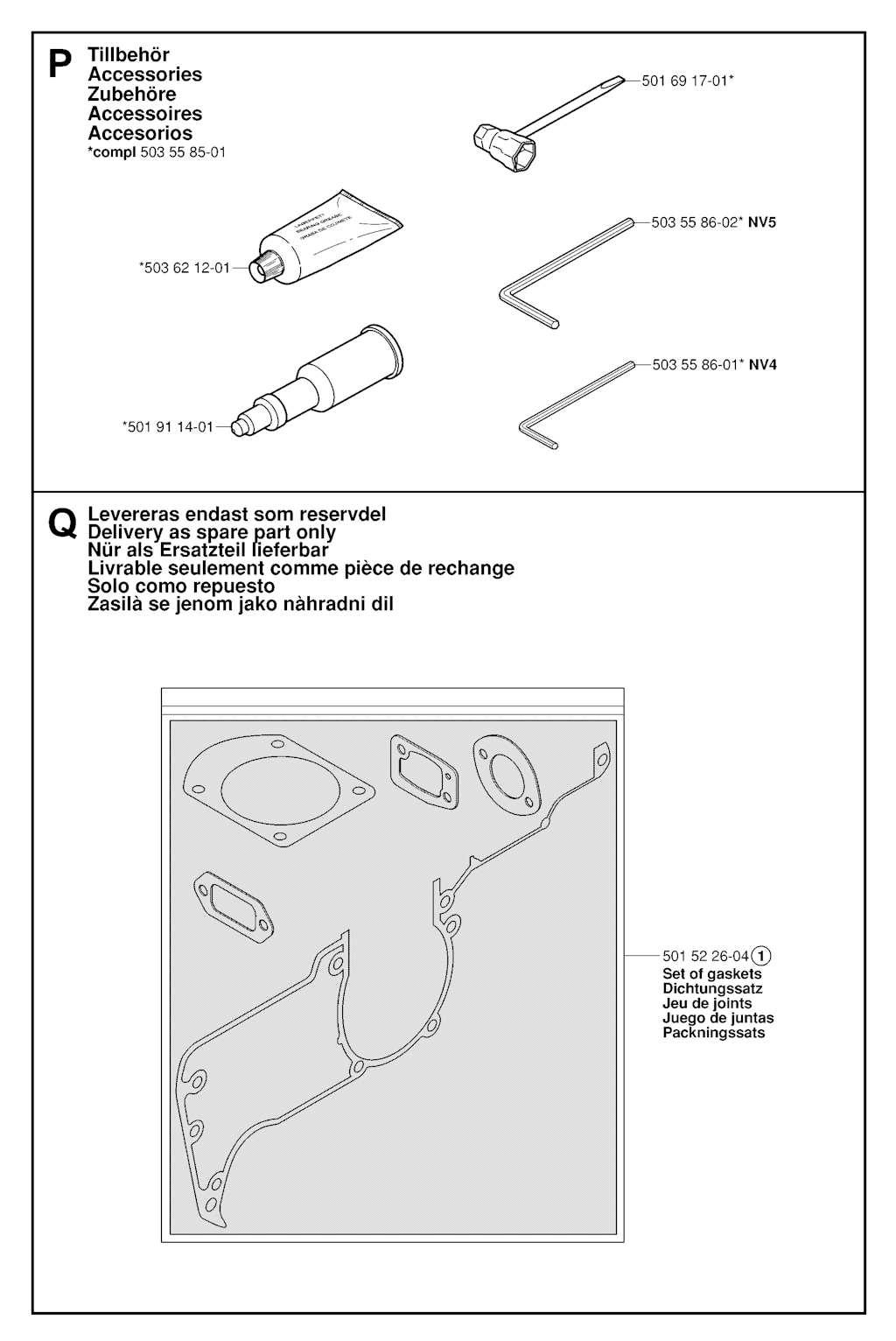 Explosionszeichnung Ersatzteile