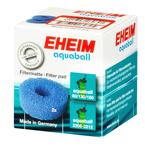 EHEIM Aquarien Filtermatte für Filterbox Innenfilter 2208 - 2212, aquaball 60 - 180 2 Stück