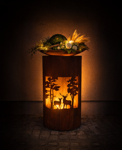 Badeko Set: Nova Hirsch (Säule, Schale & Kugel)