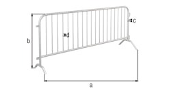 Alberts® Absperrgitter Security fvz.,transportabel,Breite 2500 mm,Höhe über Boden 1100 mm 770204