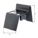 Vorschaubild Alberts® Auflaufstütze KTL schwarz zum Einbetonieren Breite 100 mm 