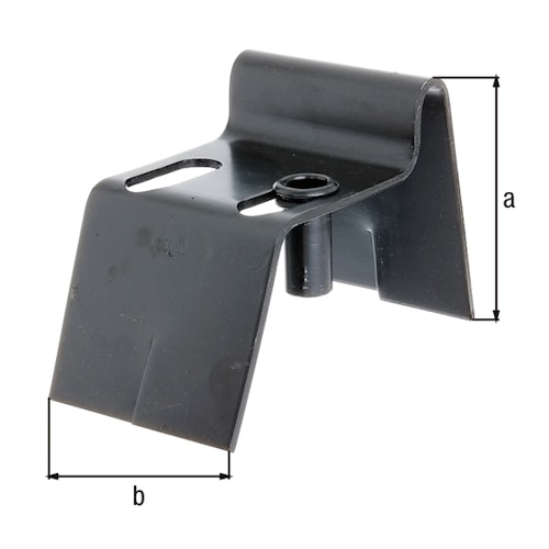 Alberts® Auflaufstütze KTL schwarz zum Einbetonieren Breite 100 mm 